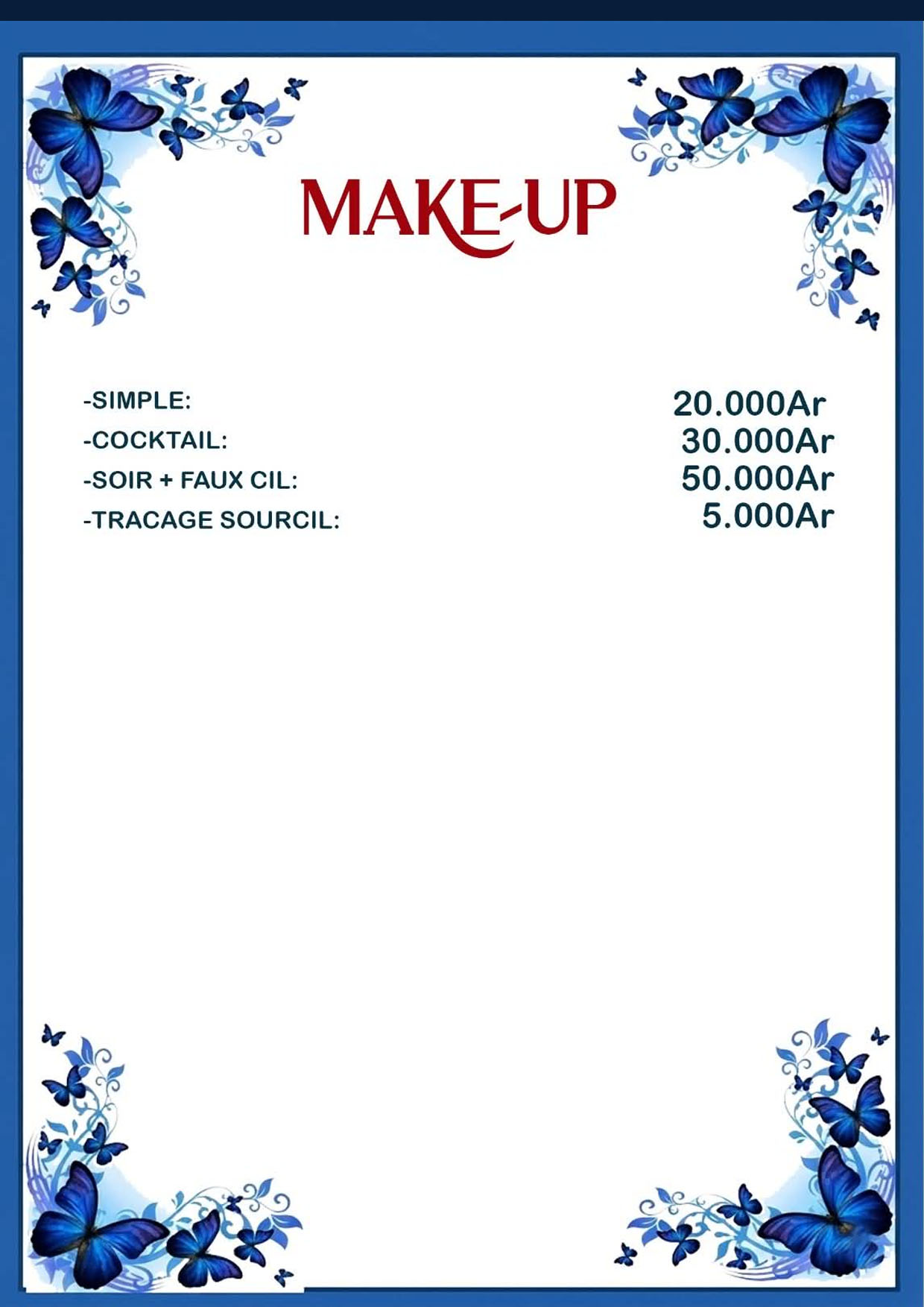 Tarif salon de beauté page 4
